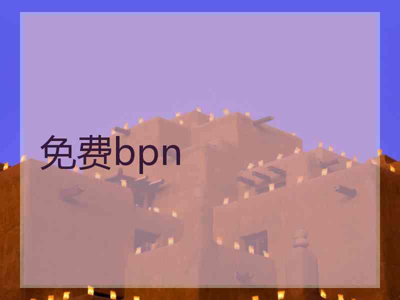 免费bpn