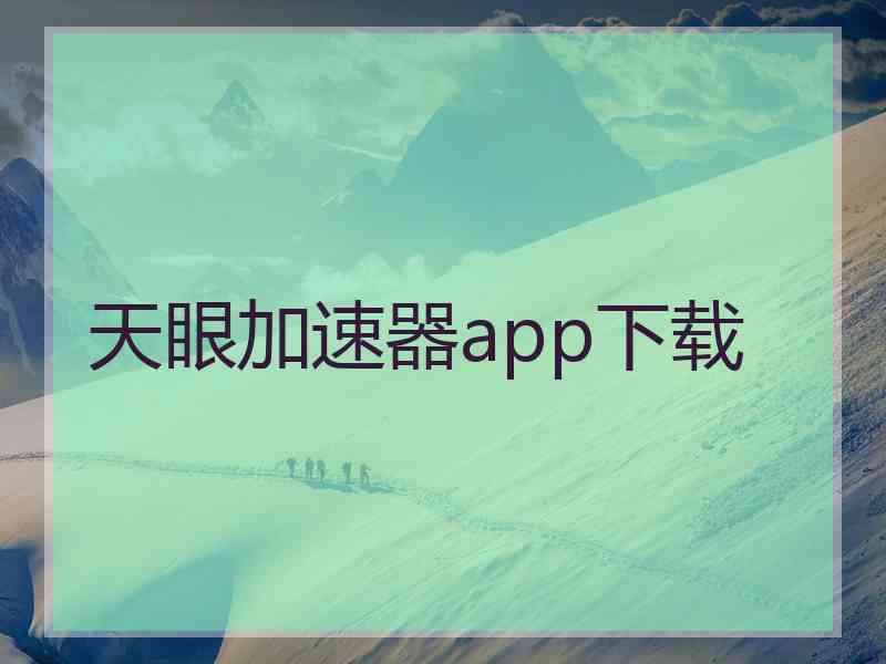 天眼加速器app下载