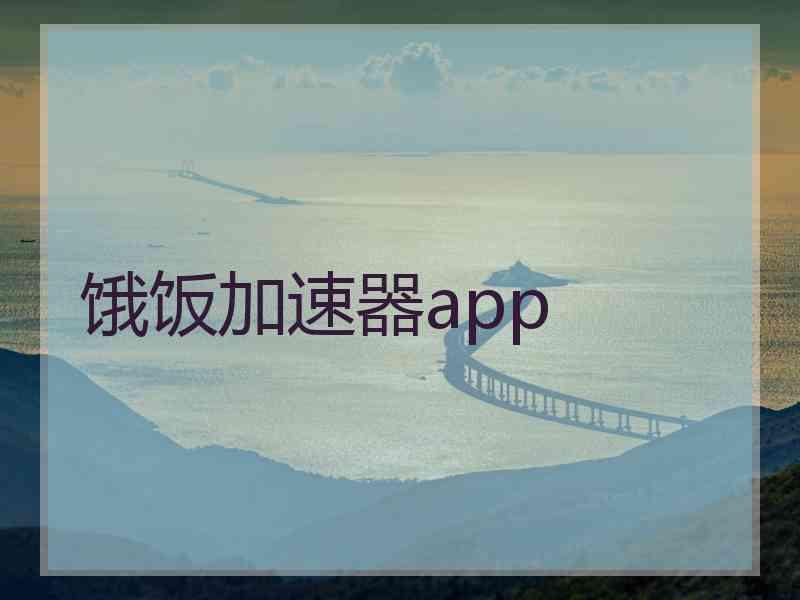 饿饭加速器app